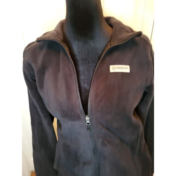 Women Magellan Outdoors Black Arctic Fleece Jacket M Zipper Gorpcore Winter Cozy - Picture 3 of 10